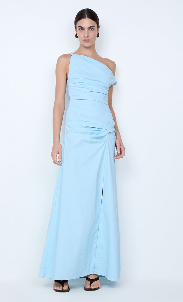 Lyana Asym Maxi Dress- Sky Blue