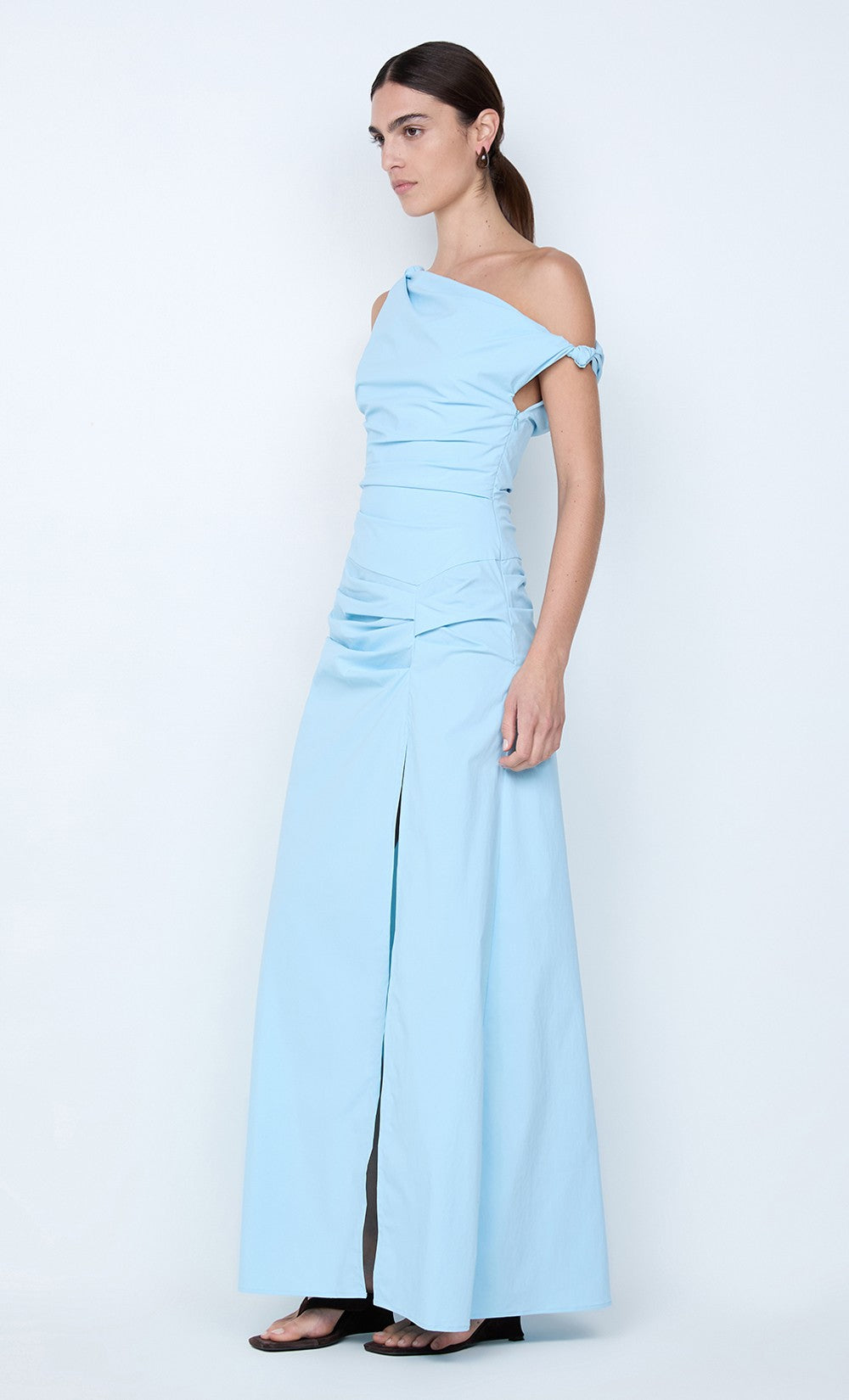 Lyana Asym Maxi Dress- Sky Blue