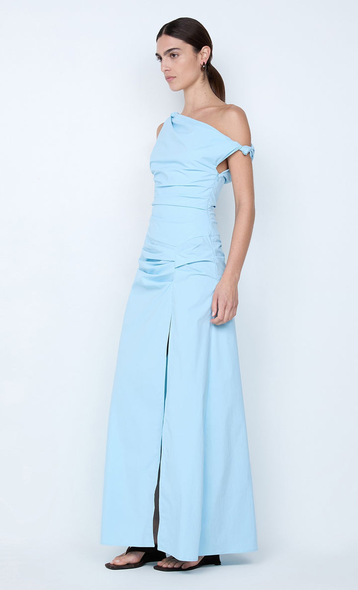 Lyana Asym Maxi Dress- Sky Blue