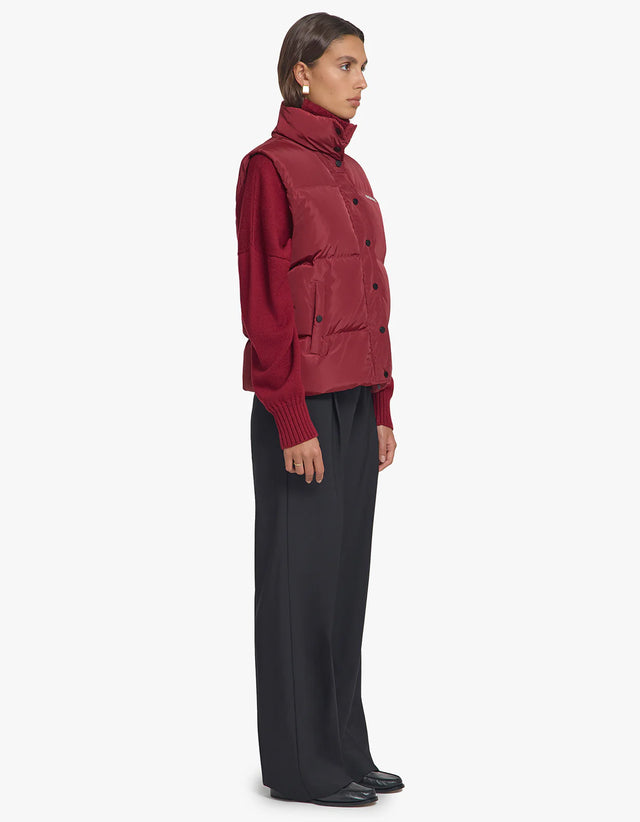 Galactic Puffer Vest - Sangria
