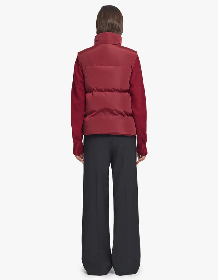 Galactic Puffer Vest - Sangria