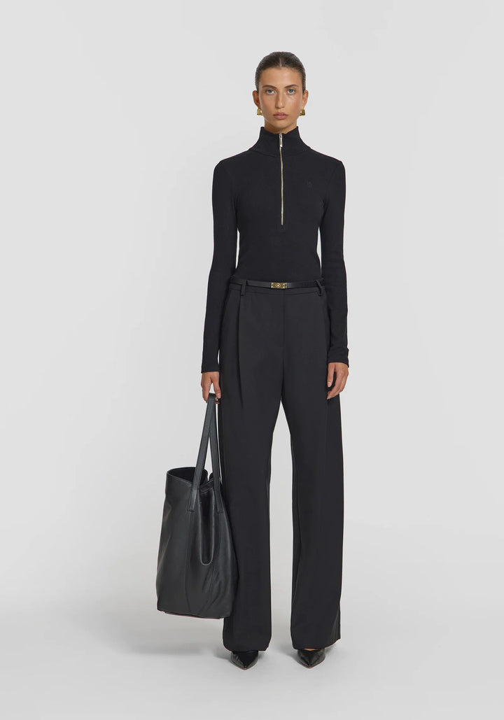 V&W Rib Turtleneck - Black
