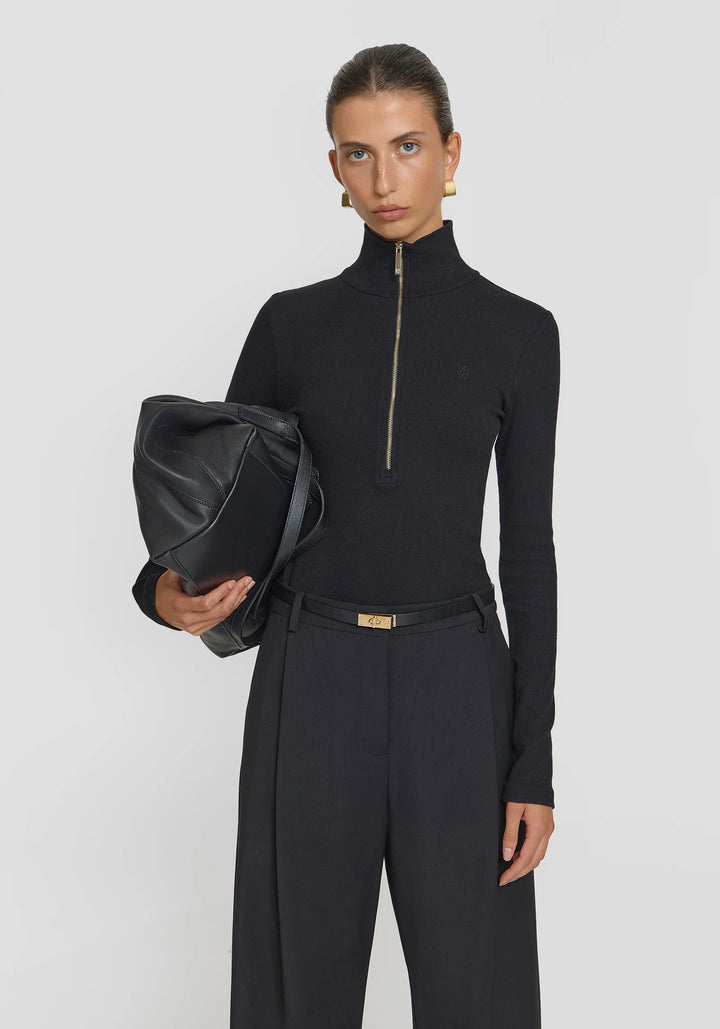 V&W Rib Turtleneck - Black