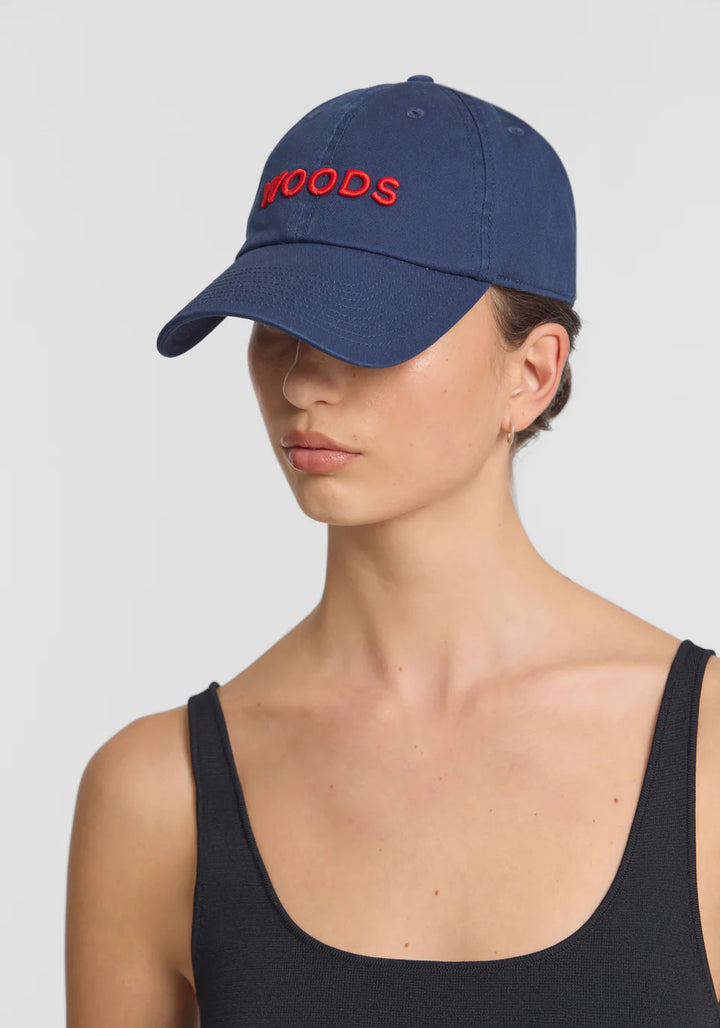 Woods Cap - Navy/Red