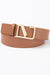 Victoria Smooth Leather Belt - Tan