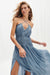 Lauren Cross Front Midi Dress - Dusty Blue