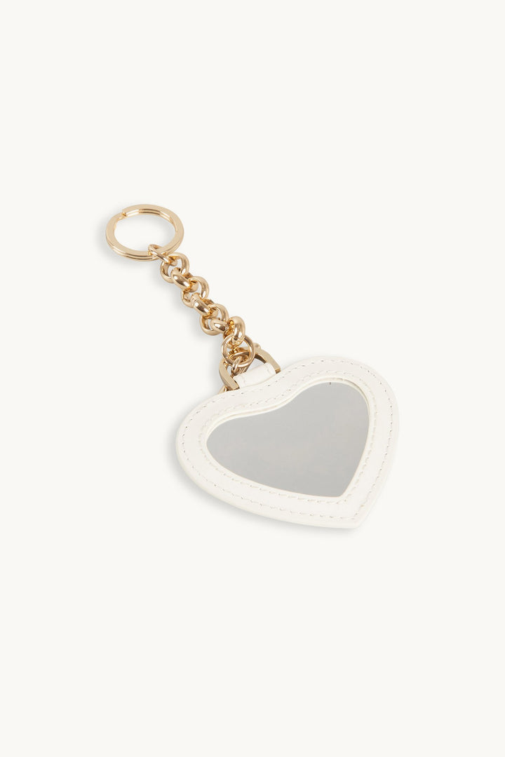 DK Lux Mirror Keychain - White