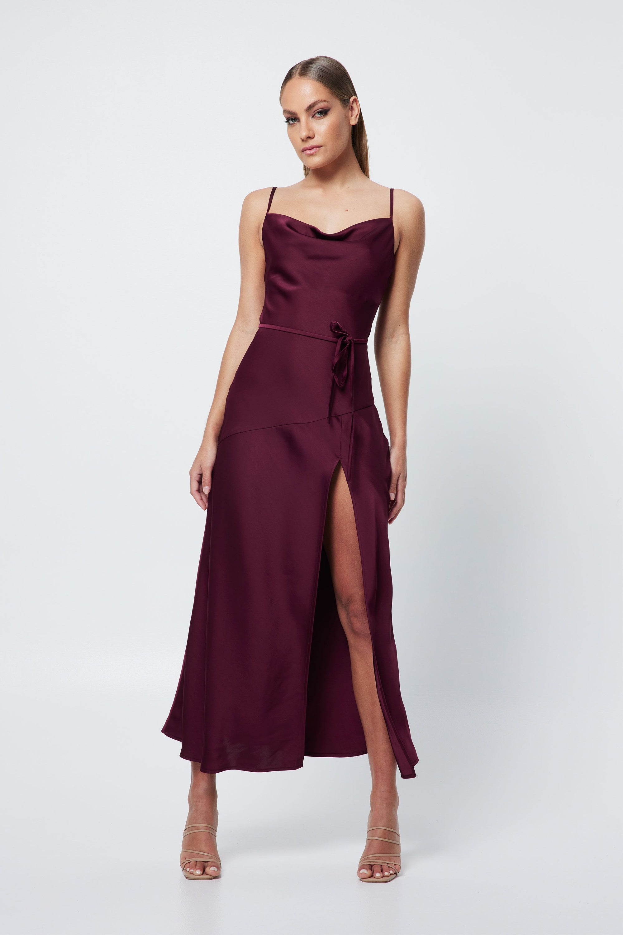 The Stand By You Dress - Burgundy