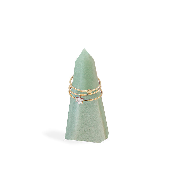 Calm Crystal Ring Stand - Aventurine Crystal