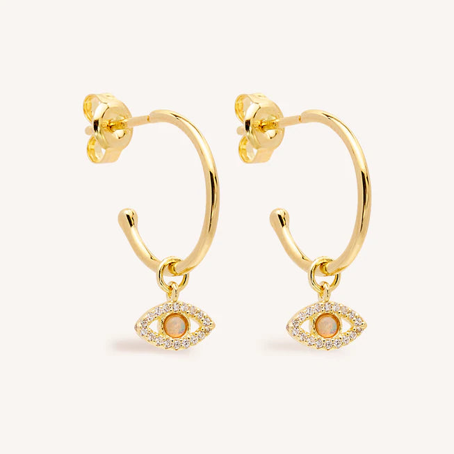 Eye of Intuition Hoops- Gold