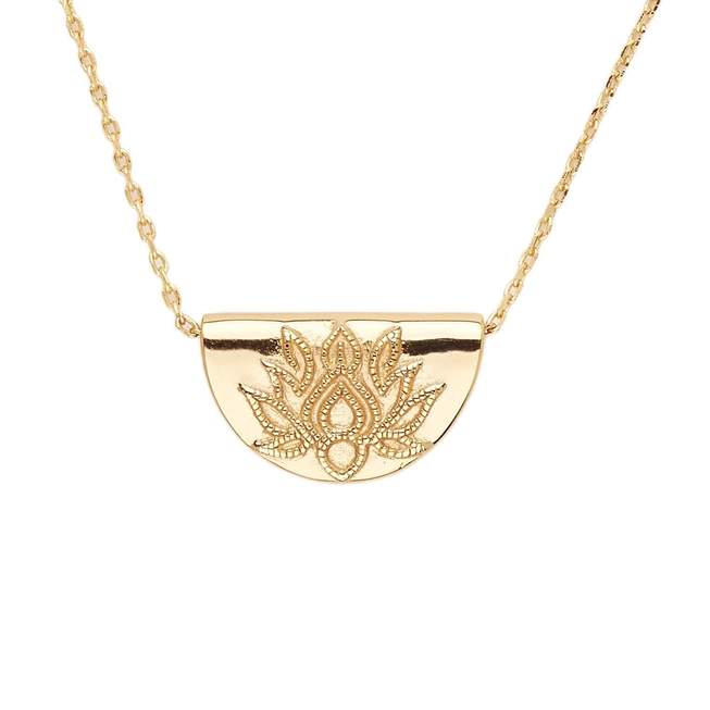 Lotus Short Necklace - 18k Gold