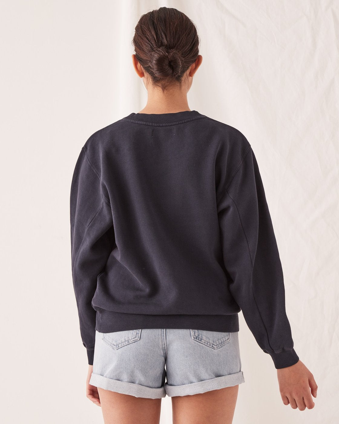 Logo Fleece Jumper - True Navy/ White