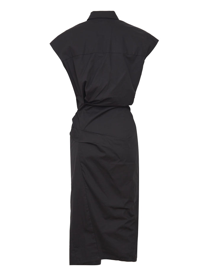 Grenada Midi Shirt Dress - Black