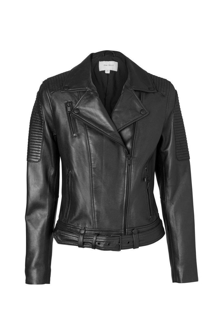 Classic Biker Jacket w/Black Hardware