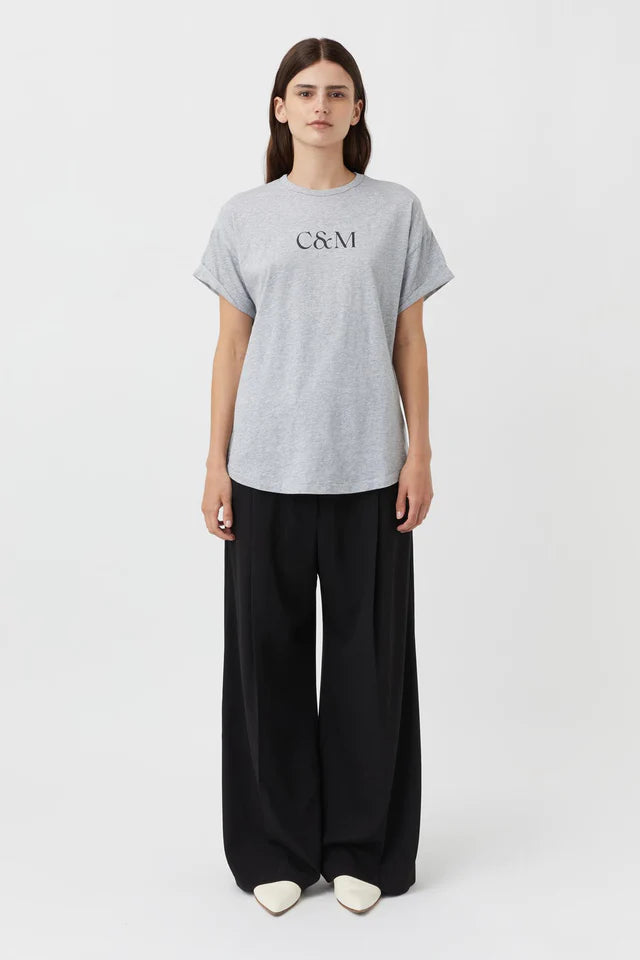 Huntington C&M Tee - Grey Marle/ Black