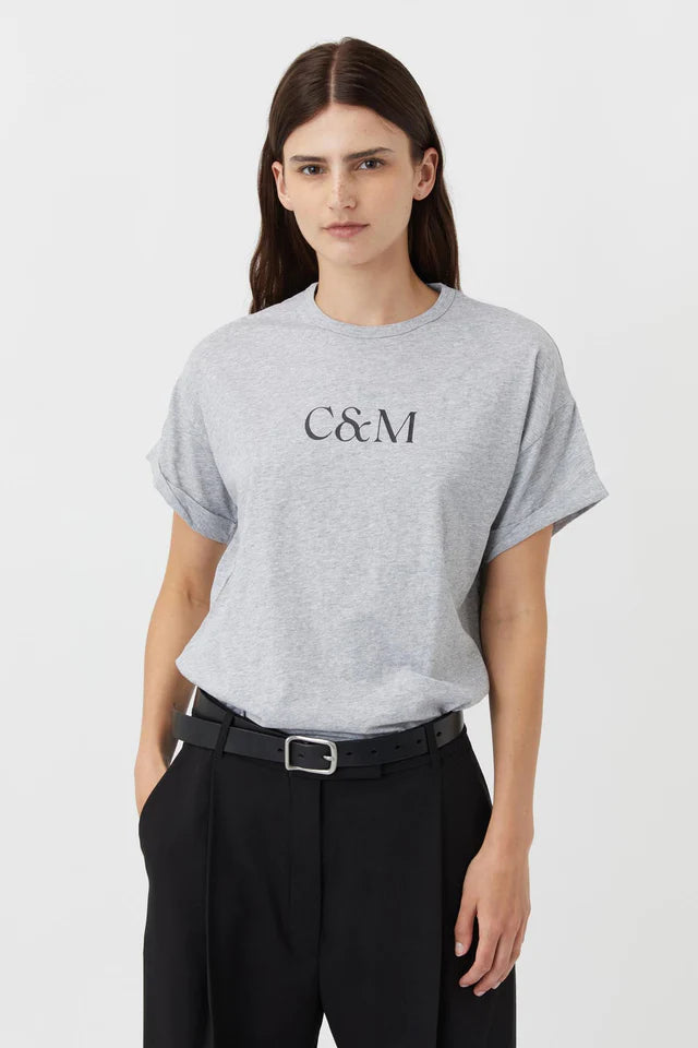 Huntington C&M Tee - Grey Marle/ Black