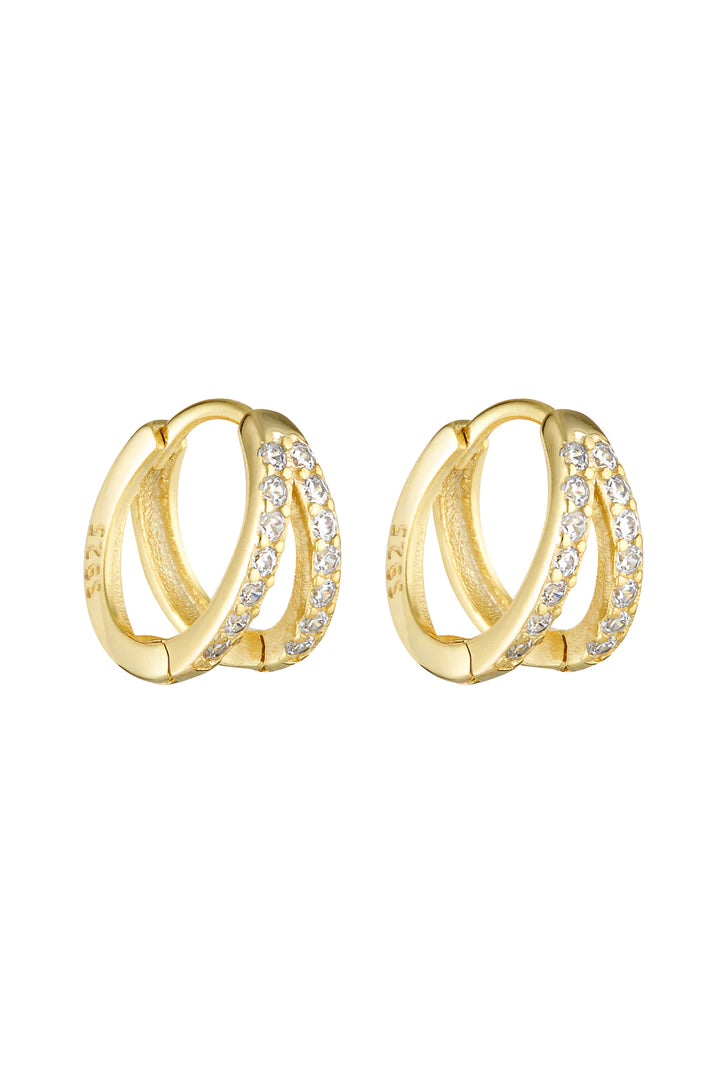 Double Angel Huggies - Gold/Clear