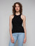 Luxe Rib Cut Away Tank - Black